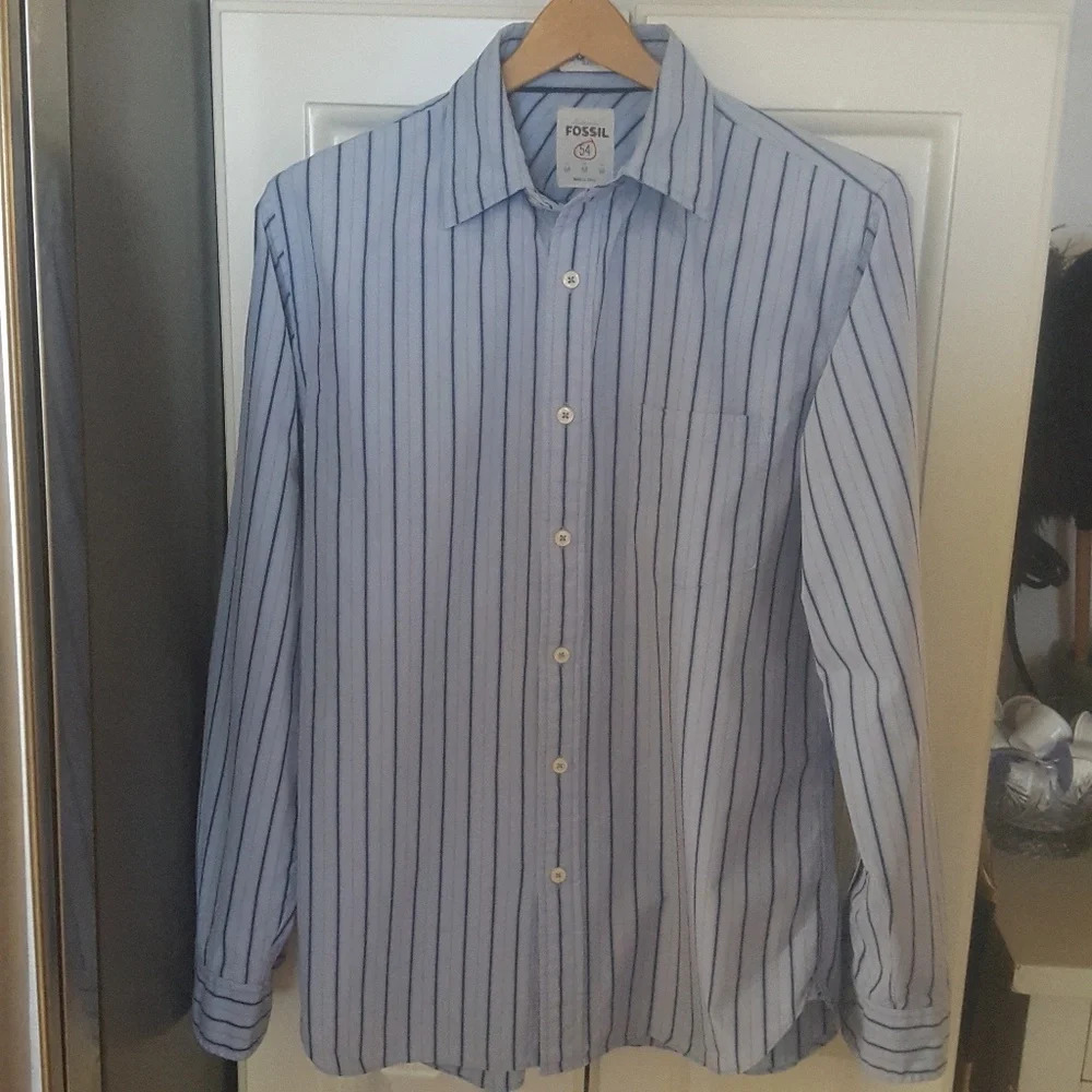 Fossil Striped Casual Button Down Shirt